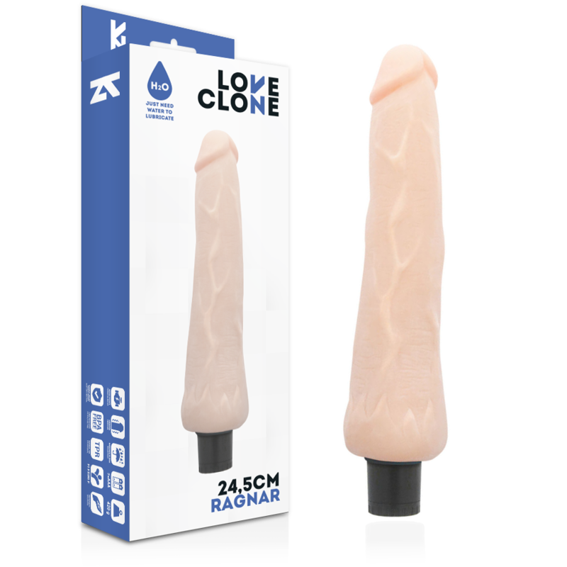 LOVECLONE - SELF-LUBRICATING VIBRATOR RAGNAR 24.5 CM -OR- 3.5 CM