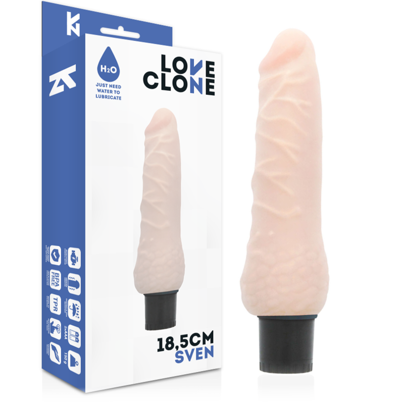 LOVECLONE - SELF-LUBRICATING VIBRATOR SVEN 18.5 CM -O- 3.3 CM