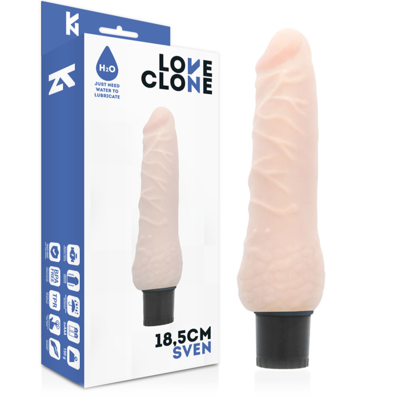 LOVECLONE - VIBRATORE AUTOLUBRIFICANTE SVEN 18.5 CM -O- 3.3 CM - LOVECLONE | Lingerie Harness Boutique