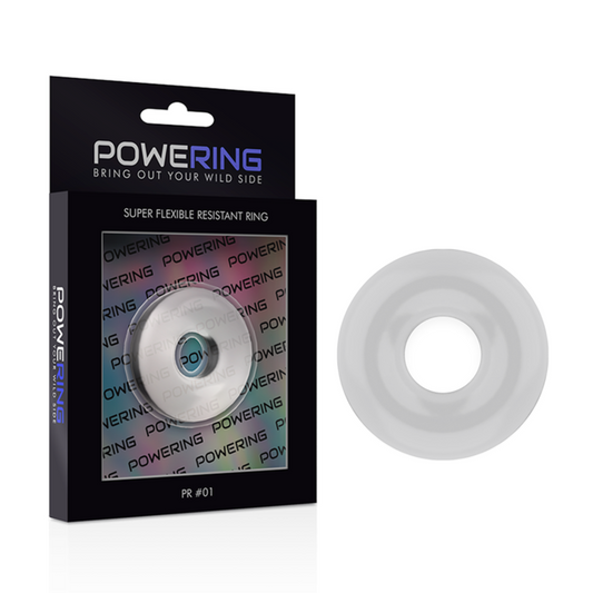POWERING - ANELLO PER PENE SUPER FLESSIBILE E RESISTENTE 3,5 CM TRASPARENTE - POWERING | Lingerie Harness Boutique