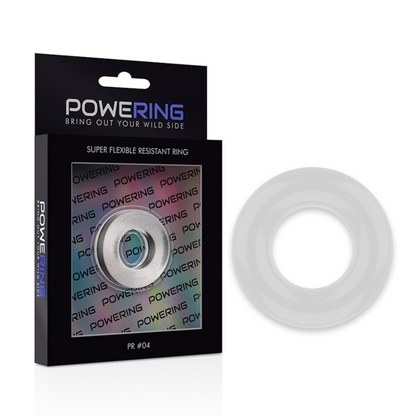 POWERING - ANELLO PER PENE SUPER FLESSIBILE E RESISTENTE 3,8 CM PR04 TRASPARENTE