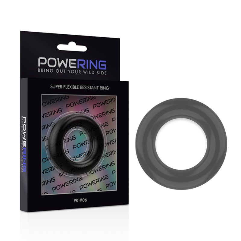 POWERING - SUPER FLEXIBLE AND RESISTANT COCK RING 5.5 CM PR06 BLACK