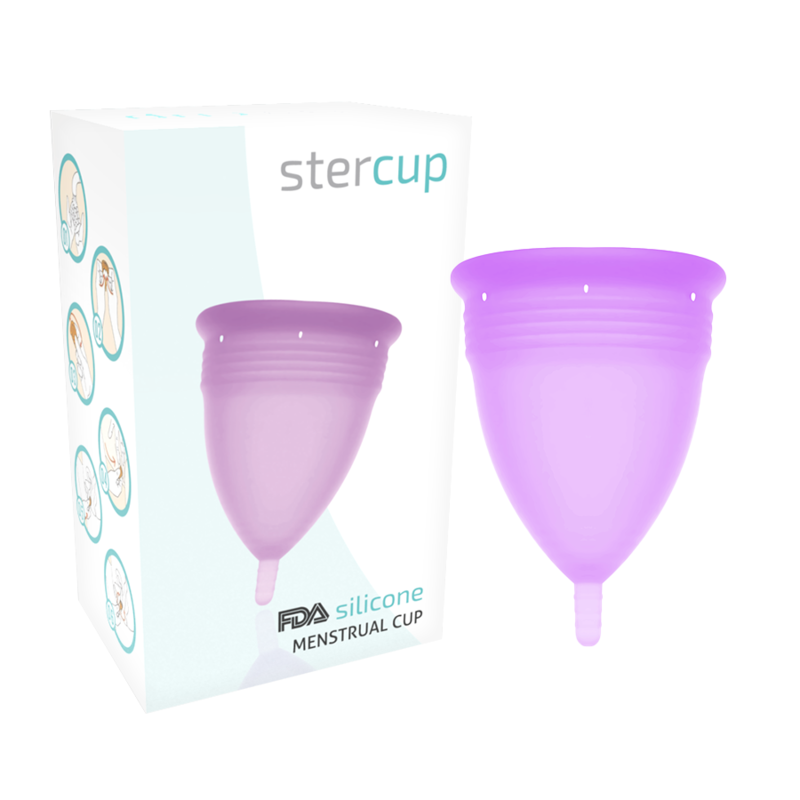 STERCUP - COPPA MESTRUALE IN SILICONE FDA LILLA - TAGLIA L - STERCUP | Lingerie Harness Boutique