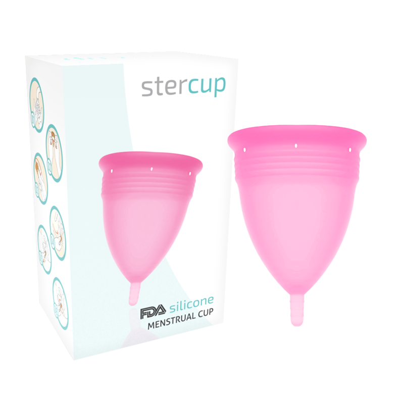 STERCUP - COPPA MESTRUALE IN SILICONE FDA ROSA - TAGLIA L - STERCUP | Lingerie Harness Boutique
