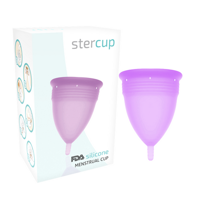 STERCUP - COPPA MESTRUALE IN SILICONE FDA LILLA - TAGLIA S - STERCUP | Lingerie Harness Boutique