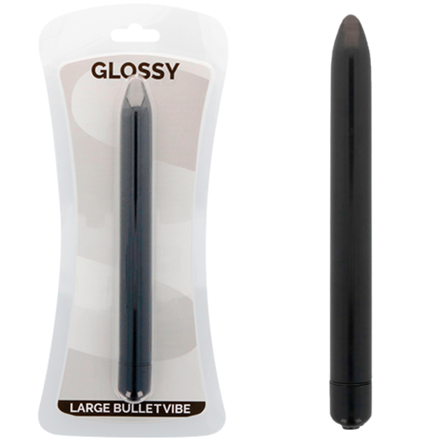 GLOSSY - VIBRATORE SLIM NERO