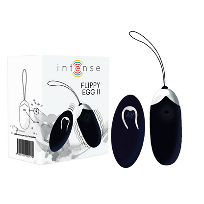 INTENSE - FLIPPY II VIBRATING EGG WITH BLACK REMOTE CONTROL