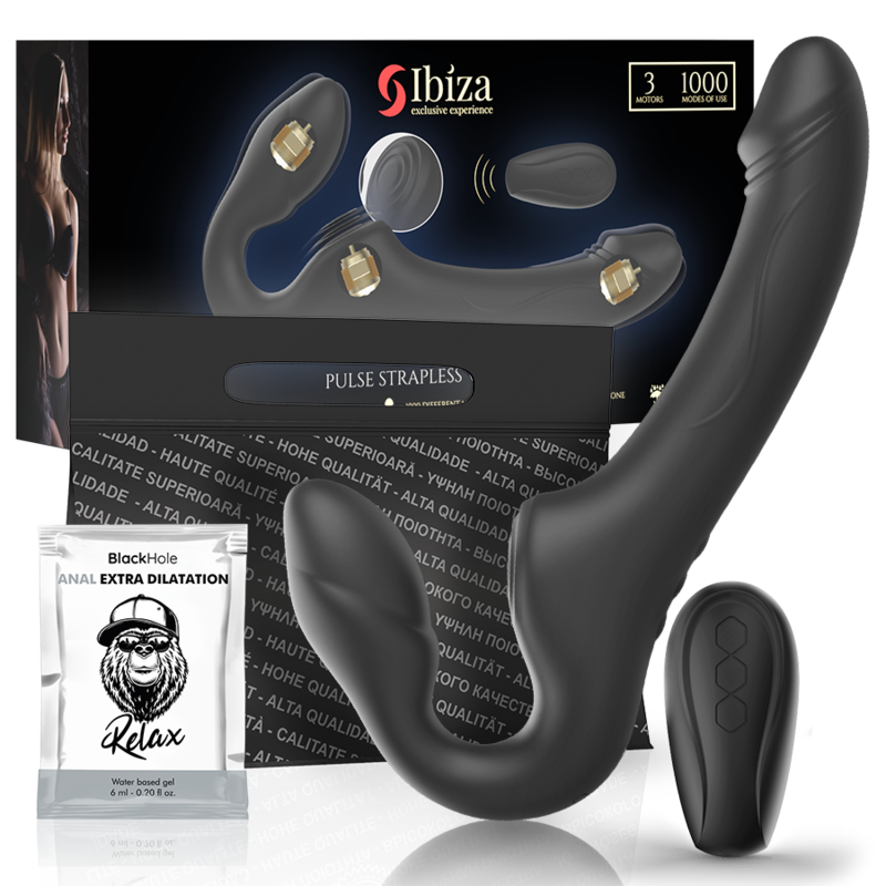 IBIZA - VIBRATORE SENZA CINGHIE CON PULSANTE DEL TELECOMANDO - IBIZA TECHNOLOGY | Lingerie Harness Boutique