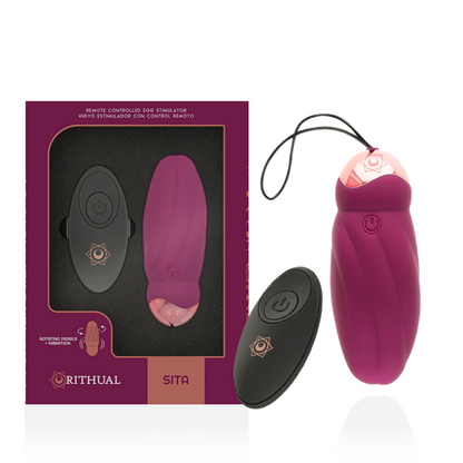 RITHUAL - SITA EGG TELECOMANDO ROTAZIONE PERLINE + VIBRAZIONE - RITHUAL | Lingerie Harness Boutique