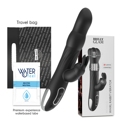 BRILLY GLAM- MOEBIUS RABBIT VIBRATOR AND ROTATOR COMPATIBLE WITH WATCHME WIRELESS TECHNOLOGY