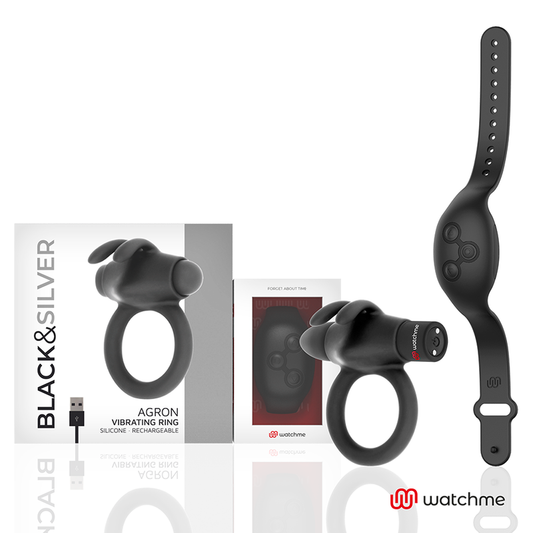 BLACK&SILVER - OROLOGIO COCKRING CON TELECOMANDO AGRONME - BLACK&SILVER | Lingerie Harness Boutique