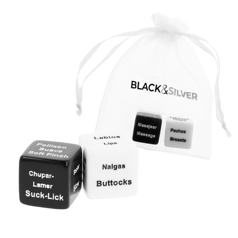 BLACK&SILVER - DADI PER COPPIE ES/EN - BLACK&SILVER | Lingerie Harness Boutique