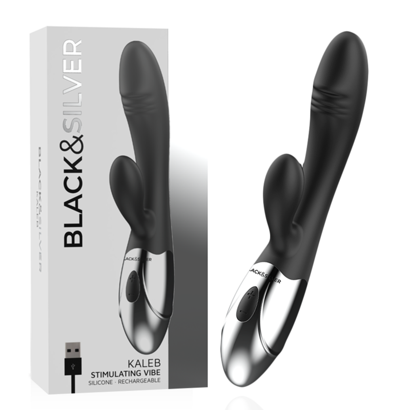BLACK&SILVER - VIBRA STIMOLANTE KALEB - BLACK&SILVER | Lingerie Harness Boutique