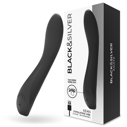 BLACK&SILVER - VIBRATORE KEAN TOUCH CONTROL - BLACK&SILVER | Lingerie Harness Boutique