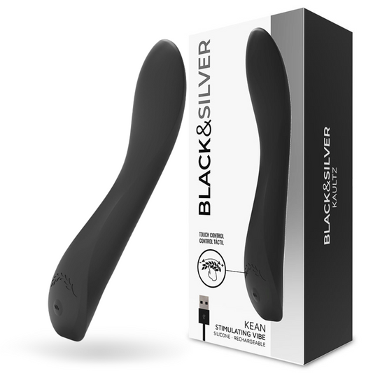 BLACK&SILVER - VIBRATORE KEAN TOUCH CONTROL - BLACK&SILVER | Lingerie Harness Boutique