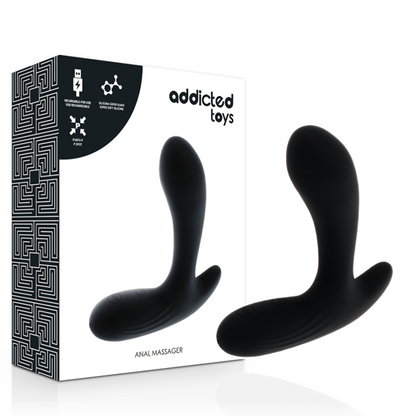 ADDICTED TOYS - BLACK VIBRATING ANAL MASSAGER