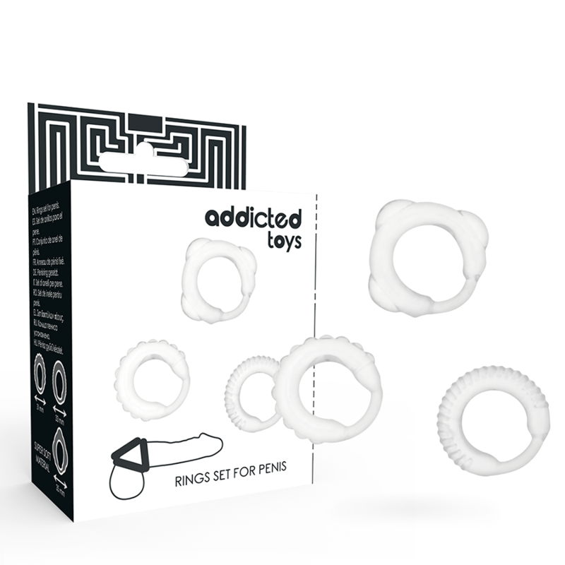 ADDICTED TOYS - SET C-RING TRASPARENTE - ADDICTED TOYS | Lingerie Harness Boutique
