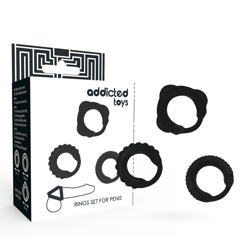 ADDICTED TOYS - BLACK C-RING SET