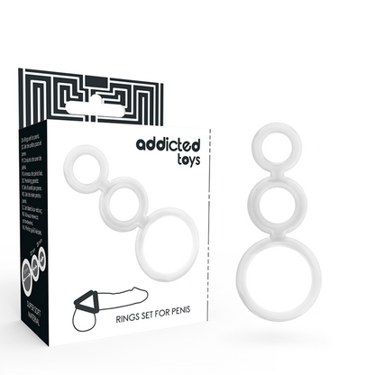 ADDICTED TOYS - CLEAR COCK RING SET