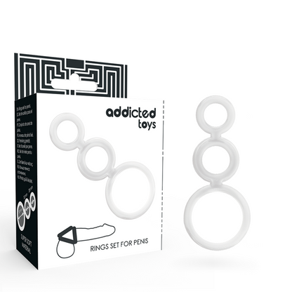 ADDICTED TOYS - SET DI ANELLI PER PENE TRASPARENTE - ADDICTED TOYS | Lingerie Harness Boutique