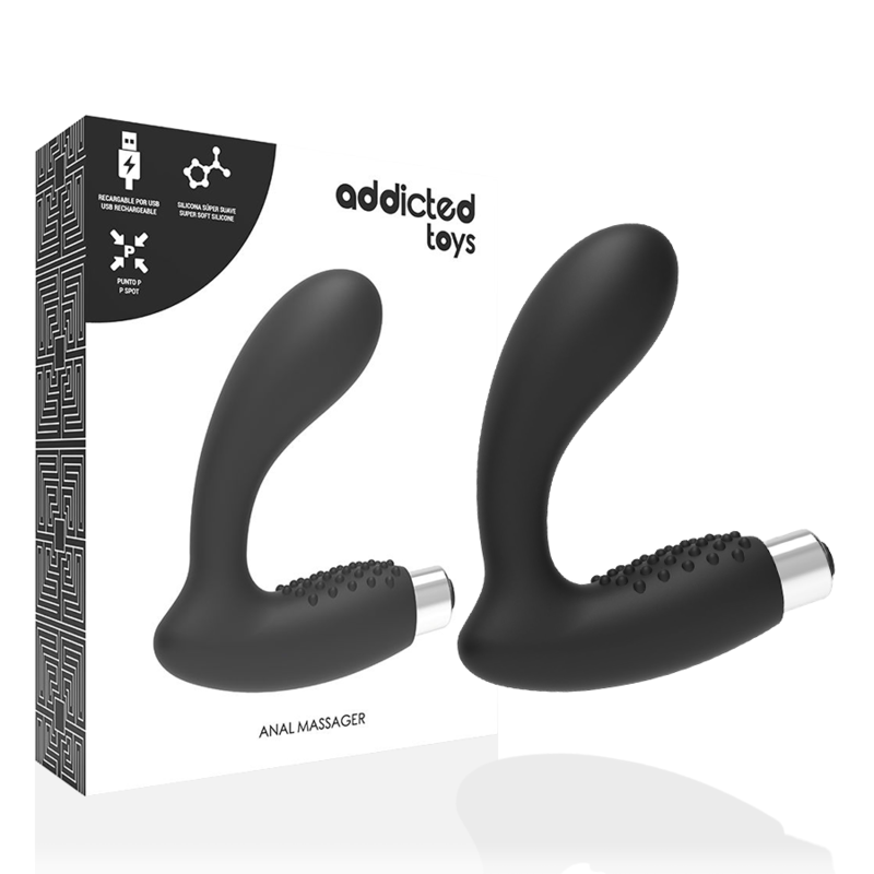 ADDICTED TOYS - VIBRATORE PROSTATICO RICARICABILE MODELLO 5 - NERO - ADDICTED TOYS | Lingerie Harness Boutique