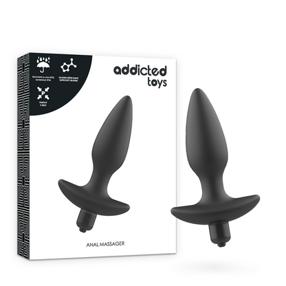 ADDICTED TOYS - MASSAGER PLUG ANALE CON VIBRAZIONE NERA - ADDICTED TOYS | Lingerie Harness Boutique