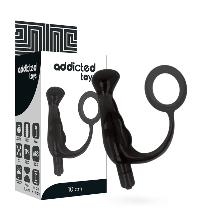 ADDICTED TOYS - VIBRATORE PROST TICO NERO 10 CM - ADDICTED TOYS | Lingerie Harness Boutique