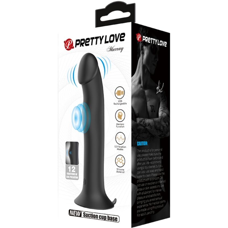 PRETTY LOVE - VIBRATORE E SUCCHIATORE CLITORIDEO MURRAY BLACK - PRETTY LOVE FLIRTATION | Lingerie Harness Boutique