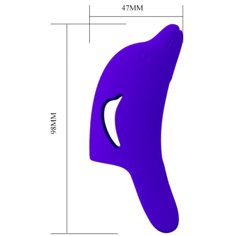 PRETTY LOVE - POTENTE STIMOLATORE DELLE DITA DELPHINI BLU SCURO - PRETTY LOVE | Lingerie Harness Boutique