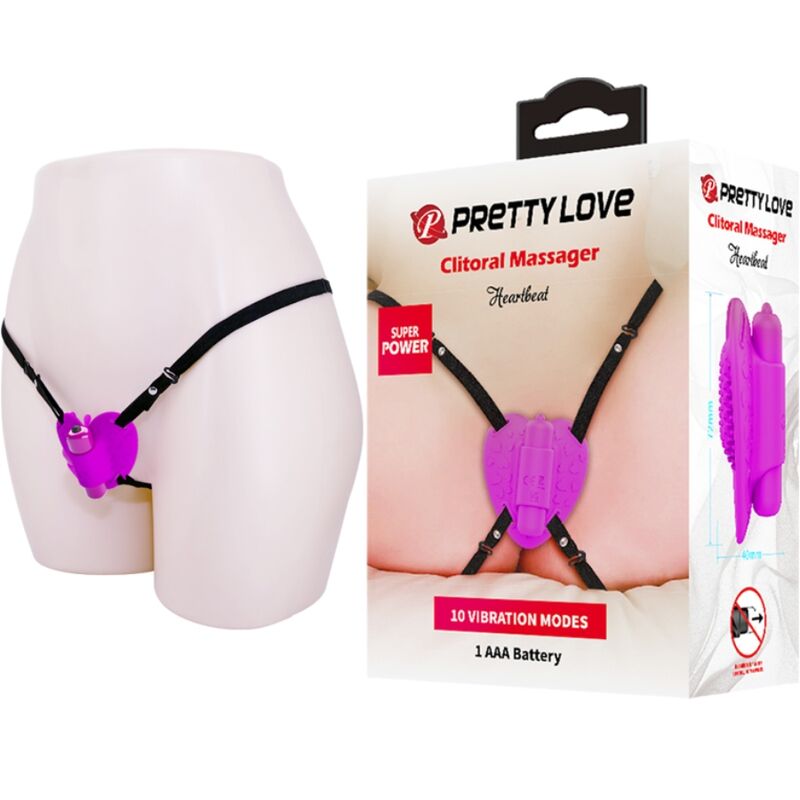 PRETTY LOVE - MASSAGGIATORE PER CLITORIDE HEARTBEAT 10 MODALIT DI VIBRAZIONE VIOLA - PRETTY LOVE FLIRTATION | Lingerie Harness Boutique