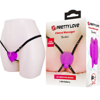 PRETTY LOVE - MASSAGGIATORE PER CLITORIDE HEARTBEAT 10 MODALIT DI VIBRAZIONE VIOLA - PRETTY LOVE FLIRTATION | Lingerie Harness Boutique