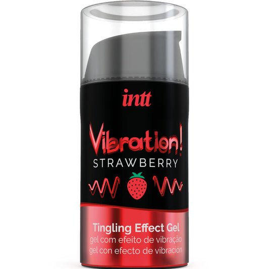 INTT - POWERFUL INTIMATE STIMULATING LIQUID VIBRATING GEL STRAWBERRY 15 ML