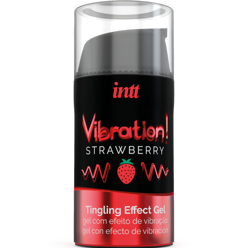 INTT - POTENTE GEL VIBRANTE LIQUIDO STIMOLANTE INTIMO FRAGOLA 15 ML - INTT UNISEX AROUSAL GEL | Lingerie Harness Boutique