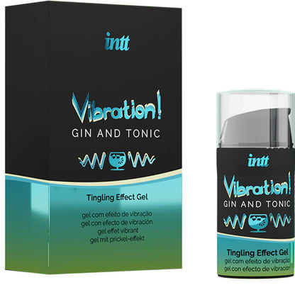 INTT - POTENTE GEL LIQUIDO VIBRATORE STIMOLANTE INTIMO GIN & TONICO 15ML - INTT UNISEX AROUSAL GEL | Lingerie Harness Boutique