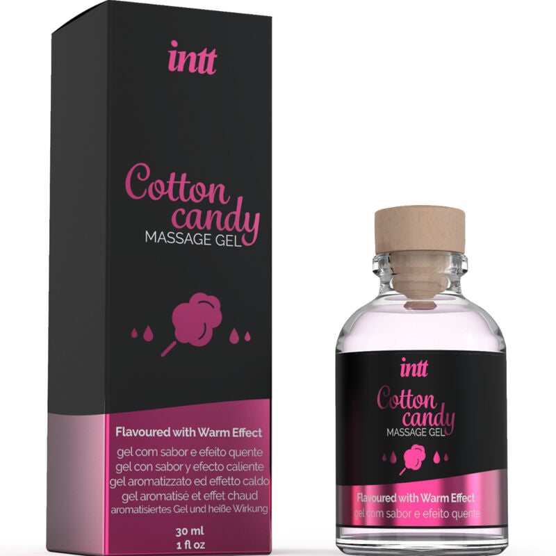 INTT MASSAGE & ORAL SEX - GEL DA MASSAGGIO AL GUSTO DI CANDY COTONE CON EFFETTO RISCALDANTE - INTT MASSAGE & ORAL SEX | Lingerie Harness Boutique