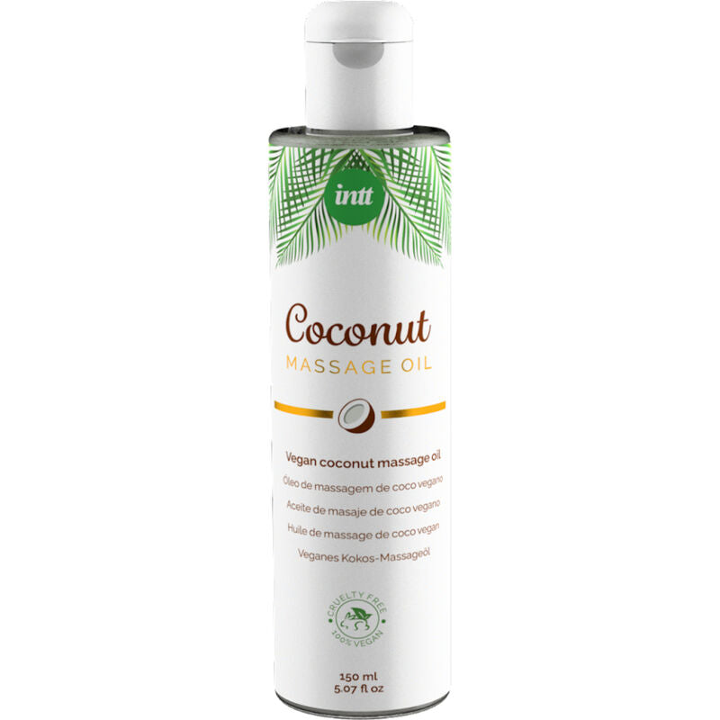 INTT - OLIO DA MASSAGGIO VEGANO DOLCE CON RILASSANTE AL GUSTO DI COCCO - INTT VEGAN LINE | Lingerie Harness Boutique