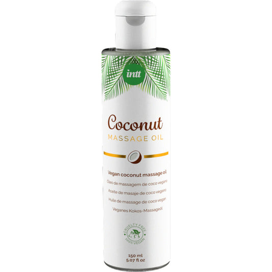 INTT - OLIO DA MASSAGGIO VEGANO DOLCE CON RILASSANTE AL GUSTO DI COCCO - INTT VEGAN LINE | Lingerie Harness Boutique