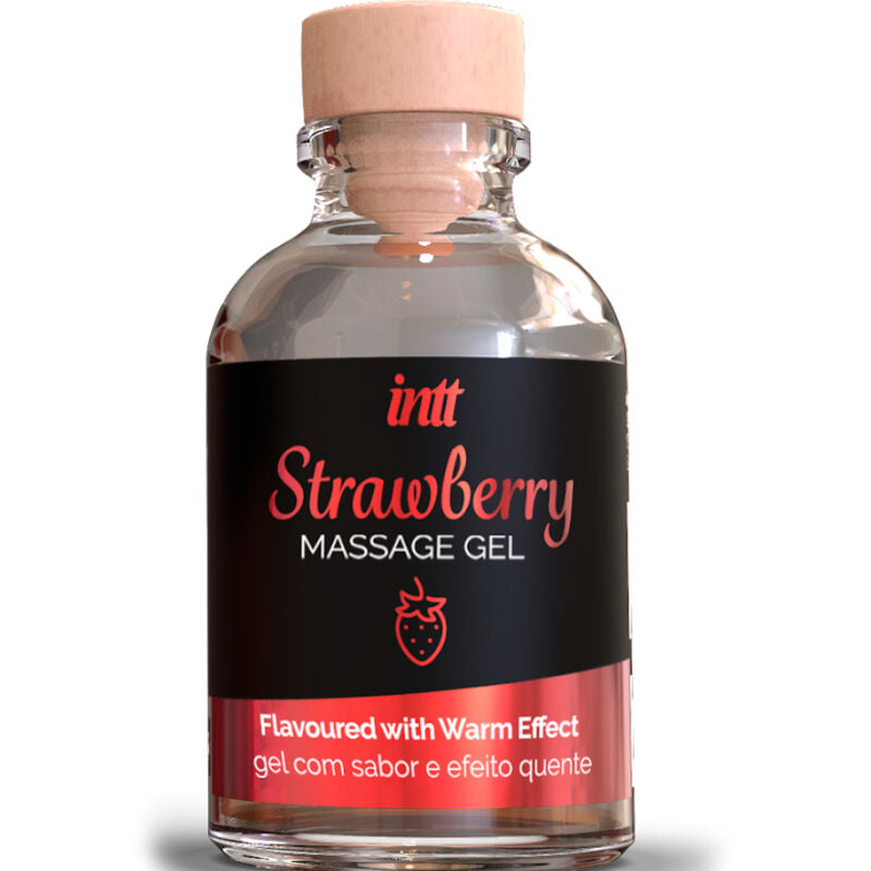 INTT MASSAGE & ORAL SEX - GEL DA MASSAGGIO AL GUSTO DI FRAGOLA EFFETTO CALDO - INTT MASSAGE & ORAL SEX | Lingerie Harness Boutique