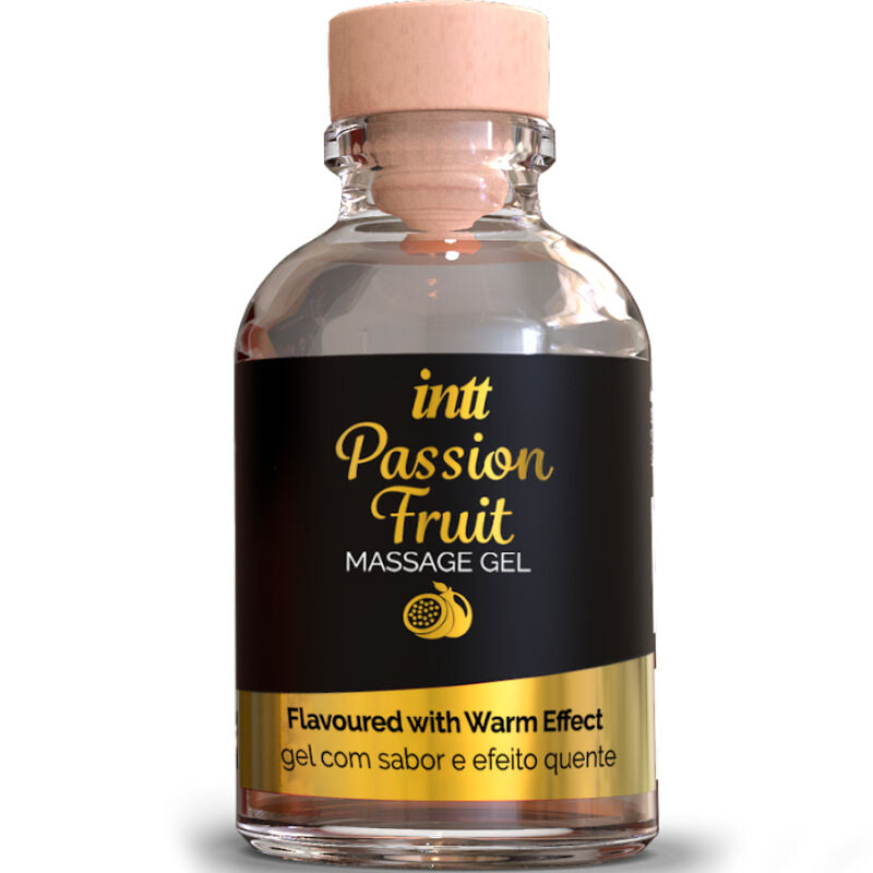 INTT MASSAGE & ORAL SEX - GEL DA MASSAGGIO AL GUSTO DI FRUTTO DELLA PASSIONE CON EFFETTO CALORE - INTT MASSAGE & ORAL SEX | Lingerie Harness Boutique