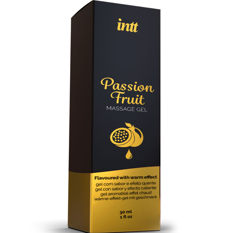 INTT MASSAGE & ORAL SEX - GEL DA MASSAGGIO AL GUSTO DI FRUTTO DELLA PASSIONE CON EFFETTO CALORE - INTT MASSAGE & ORAL SEX | Lingerie Harness Boutique