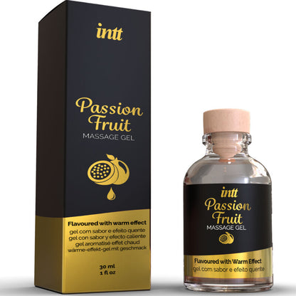 INTT MASSAGE & ORAL SEX - GEL DA MASSAGGIO AL GUSTO DI FRUTTO DELLA PASSIONE CON EFFETTO CALORE - INTT MASSAGE & ORAL SEX | Lingerie Harness Boutique
