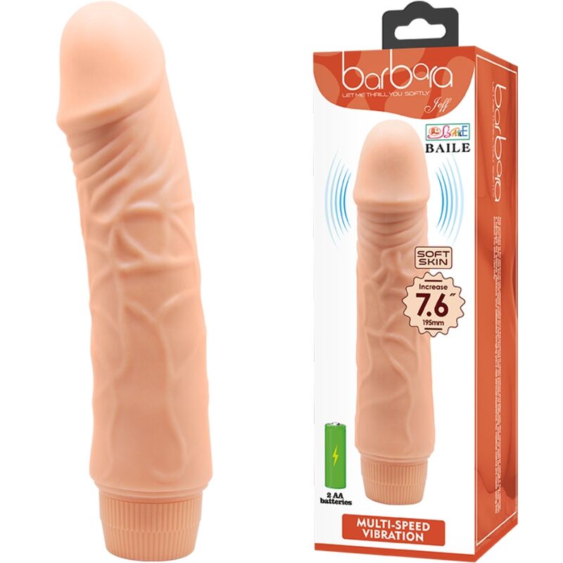 BAILE - VIBRATORE REALISTICO BARBARA 20 CM - BAILE VIBRATORS | Lingerie Harness Boutique