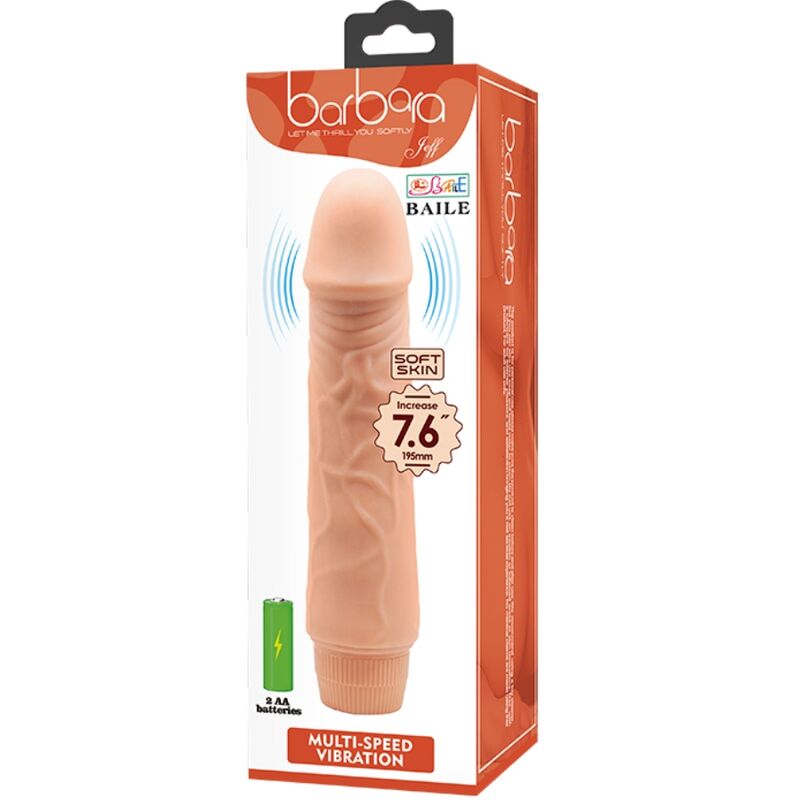 BAILE - VIBRATORE REALISTICO BARBARA 20 CM - BAILE VIBRATORS | Lingerie Harness Boutique