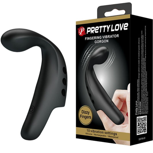 PRETTY LOVE - DITALE VIBRATORE GORGON NERO - PRETTY LOVE FLIRTATION | Lingerie Harness Boutique