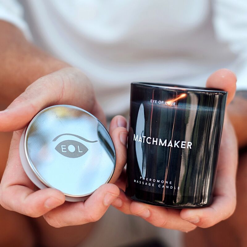 EYE OF LOVE - CANDELA DA MASSAGGIO CON DIAMANTE NERO MATCHMAKER ATTRACT HER 150 ML - EYE OF LOVE | Lingerie Harness Boutique