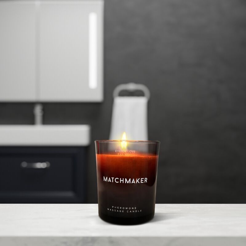 EYE OF LOVE - CANDELA DA MASSAGGIO CON DIAMANTE NERO MATCHMAKER ATTRACT HER 150 ML - EYE OF LOVE | Lingerie Harness Boutique