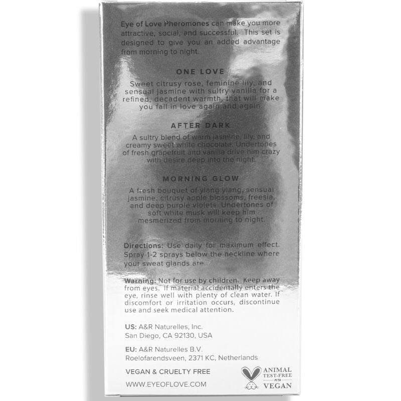 EYE OF LOVE - EOL PHR PARFUM 10 ML SET/3 - MORNING GLOW, ONE LOVE, AFTER DARK - EYE OF LOVE | Lingerie Harness Boutique