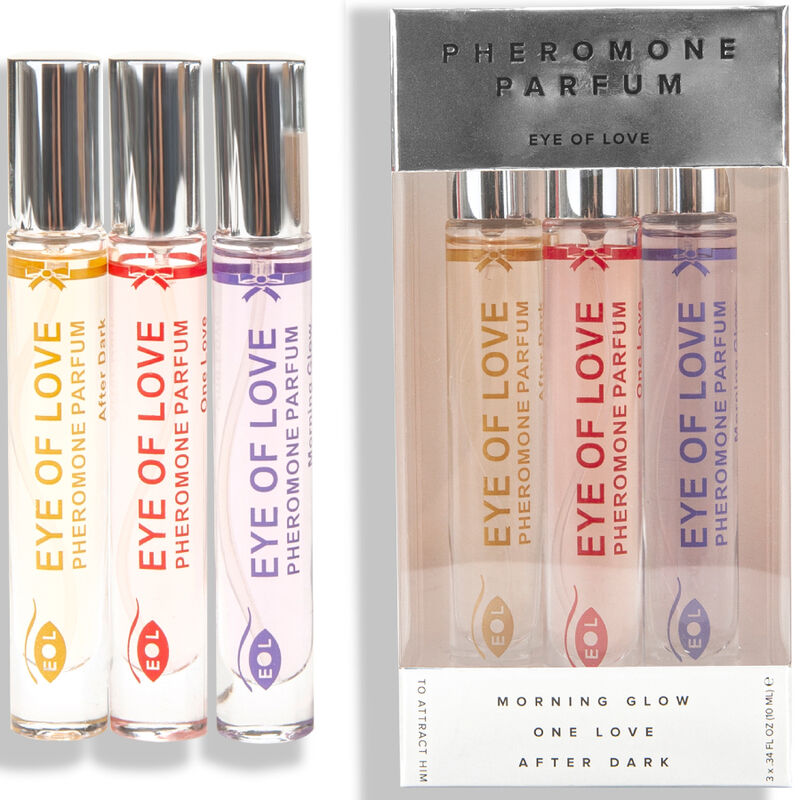 EYE OF LOVE - EOL PHR PARFUM 10 ML SET/3 - MORNING GLOW, ONE LOVE, AFTER DARK - EYE OF LOVE | Lingerie Harness Boutique