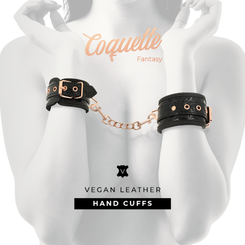 COQUETTE CHIC DESIRE - MANETTE EDIZIONE NERA CON FODERA IN NEOPRENE - COQUETTE FANTASY | Lingerie Harness Boutique