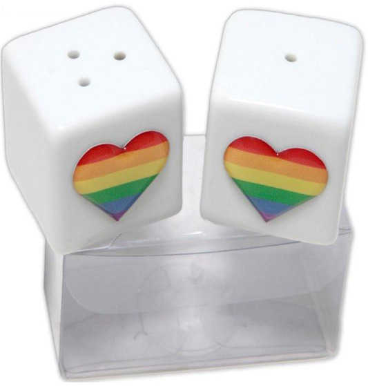 PRIDE - CERAMIC SALT AND PEPPER WITH LGBT FLAG